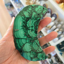 Load image into Gallery viewer, Malachite Crescent Moon
