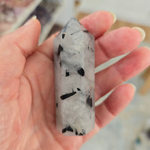Load image into Gallery viewer, Black Tourmaline in Quartz Tower
