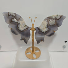 Load image into Gallery viewer, Black Flower Agate Butterfly Wings
