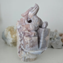 Load image into Gallery viewer, Flower Agate and Amethyst Dragon
