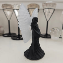 Load image into Gallery viewer, Black Obsidian and Selenite Angel
