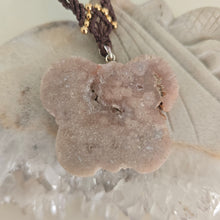 Load image into Gallery viewer, Pink Amethyst Butterfly Macrame Necklace
