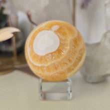 Load image into Gallery viewer, Orange Calcite Sphere
