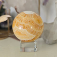Load image into Gallery viewer, Orange Calcite Sphere

