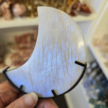 Load image into Gallery viewer, Moonstone Crescent Moon with Stand
