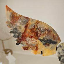 Load image into Gallery viewer, Yellow Crazy Lace Agate Heart with Wings
