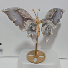 Load image into Gallery viewer, Black Flower Agate Butterfly Wings
