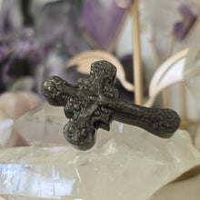 Load image into Gallery viewer, Silver Sheen Obsidian Cross
