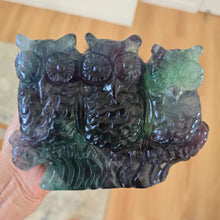 Load image into Gallery viewer, Rainbow Fluorite Owls

