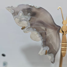Load image into Gallery viewer, Black Flower Agate Butterfly Wings

