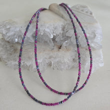 Load image into Gallery viewer, Ruby and Sapphire Faceted Necklace
