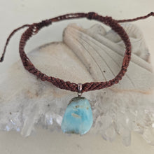 Load image into Gallery viewer, Larimar Macrame Armband/Bracelet
