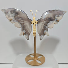 Load image into Gallery viewer, Black Flower Agate Butterfly Wings
