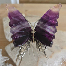 Load image into Gallery viewer, Magenta Fluorite Butterfly

