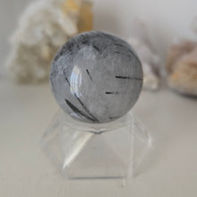 Load image into Gallery viewer, Black Tourmaline in Quartz Sphere
