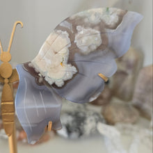Load image into Gallery viewer, Black Flower Agate Butterfly Wings
