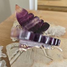 Load image into Gallery viewer, Magenta Fluorite Butterfly
