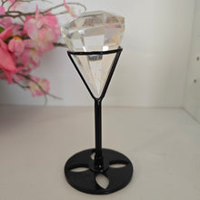 Load image into Gallery viewer, Faceted Clear Quartz Diamond with Stand

