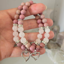 Load image into Gallery viewer, Rhodonite and Rose Quartz Bracelet
