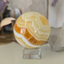 Load image into Gallery viewer, Orange Calcite Sphere
