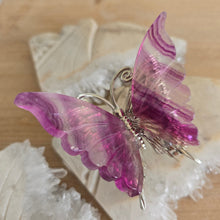 Load image into Gallery viewer, Magenta Fluorite Butterfly
