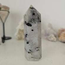 Load image into Gallery viewer, Black Tourmaline in Quartz Tower
