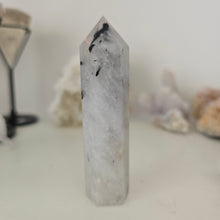 Load image into Gallery viewer, Black Tourmaline in Quartz Tower
