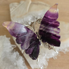 Load image into Gallery viewer, Magenta Fluorite Butterfly
