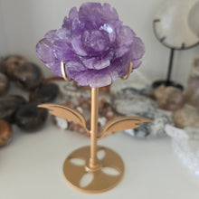 Load image into Gallery viewer, Amethyst Rose on Stand
