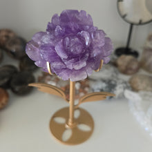 Load image into Gallery viewer, Amethyst Rose on Stand
