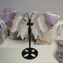 Load image into Gallery viewer, Amethyst Crazy Lace Agate Butterfly Wings
