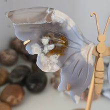 Load image into Gallery viewer, Black Flower Agate Butterfly Wings
