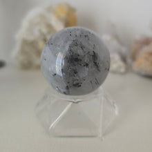 Load image into Gallery viewer, Black Tourmaline in Quartz Sphere
