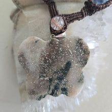 Load image into Gallery viewer, Pink Amethyst Butterfly Macrame Necklace
