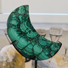 Load image into Gallery viewer, Malachite Crescent Moon
