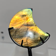 Load image into Gallery viewer, Labradorite Moon with stand
