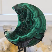 Load image into Gallery viewer, Malachite Crescent Moon
