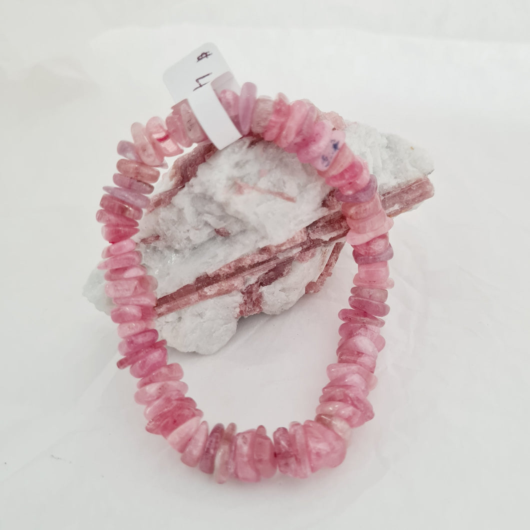 Pink Tourmaline Chip Bracelet