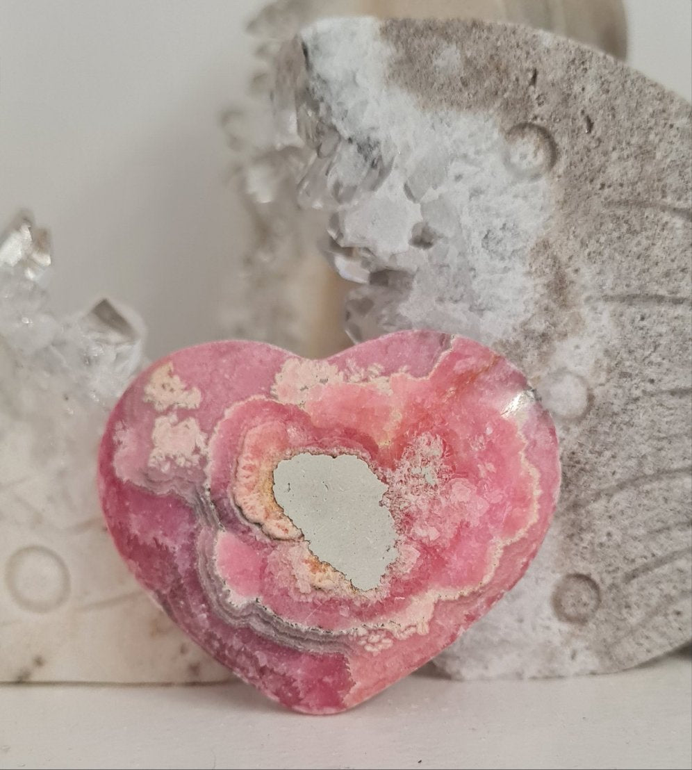 Rhodochrosite Heart