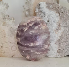 Load image into Gallery viewer, Pink Tourmaline in Quartz and Lepidolite Palmstone
