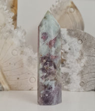 Load image into Gallery viewer, Pink Tourmaline and Lepidolite in Quartz Obelisk
