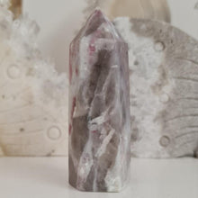 Load image into Gallery viewer, Pink Tourmaline and Lepidolite in Quartz Obelisk
