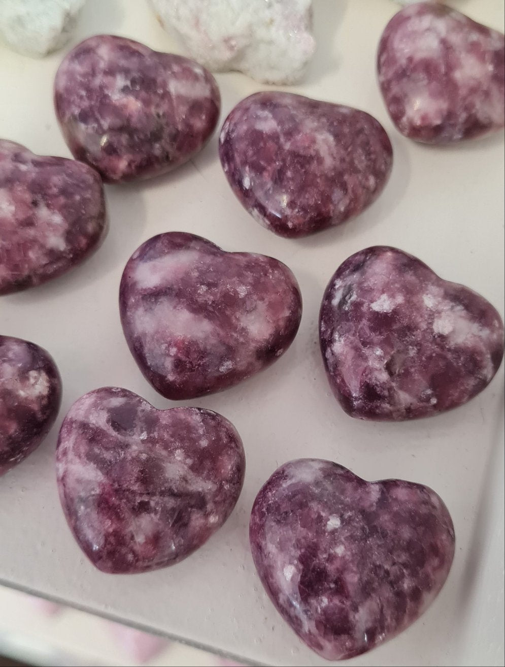 Pink Tourmaline Hearts