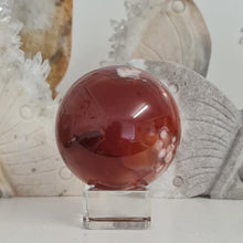 Load image into Gallery viewer, Carnelian Flower Agate Sphere
