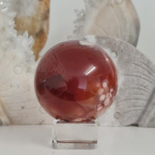Load image into Gallery viewer, Carnelian Flower Agate Sphere
