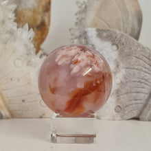 Load image into Gallery viewer, Carnelian Flower Agate Sphere
