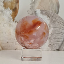 Load image into Gallery viewer, Carnelian Flower Agate Sphere
