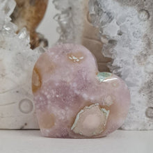 Load image into Gallery viewer, Amethyst Flower Agate Heart
