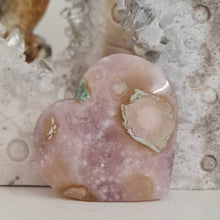Load image into Gallery viewer, Amethyst Flower Agate Heart

