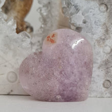 Load image into Gallery viewer, Amethyst Flower Agate Heart
